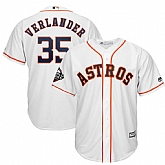 Astros 35 Justin Verlander White 2019 World Series Bound Cool Base Jersey,baseball caps,new era cap wholesale,wholesale hats